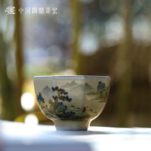 问鼎哥窑传世款直口八方杯（锦绣山河） 商品图0