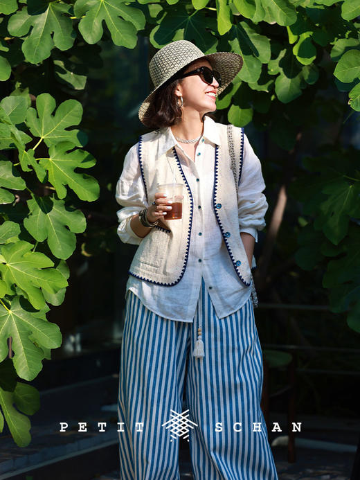 PETIT SCHAN小闪 #063 babysbreath 满天星 巴拿马草度假高级感纯手工六芒星编织大檐草帽 商品图11