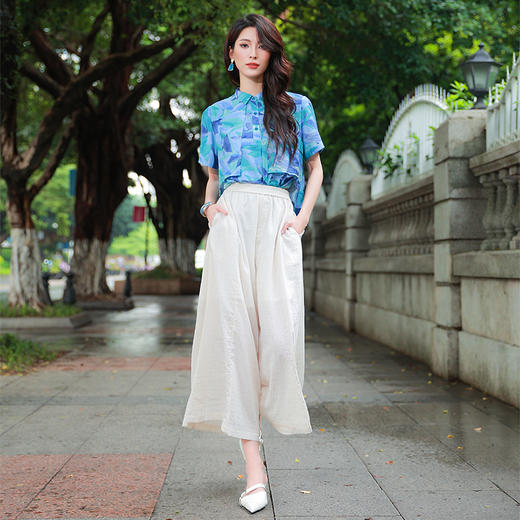 白色百搭 | 幽月明心阔腿裤 | 现货加急发 商品图1