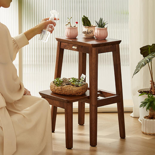 初心| 实木双层抽拉梯凳 商品图6