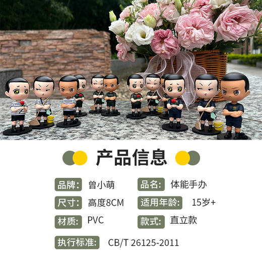 【小萌体能手办系列】8cm体能手办公仔摆件 创意造型玩具手办车载摆件m 商品图3