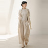 绽放279朵[限量]/浅香槟色天丝亚麻宽松直筒阔腿裤老钱风长裤 商品缩略图2