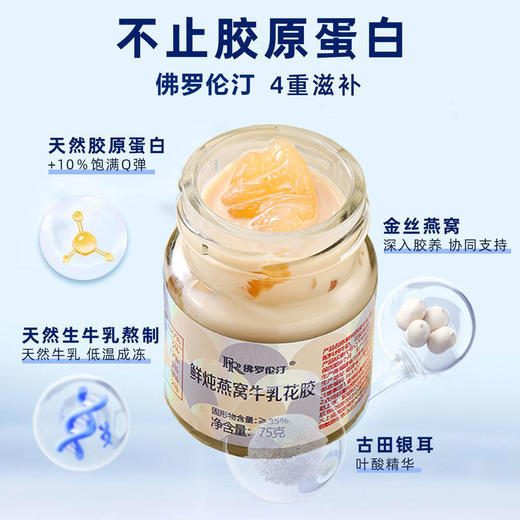 【月满福满】佛罗伦汀鲜炖燕窝牛乳花胶礼盒装 商品图2