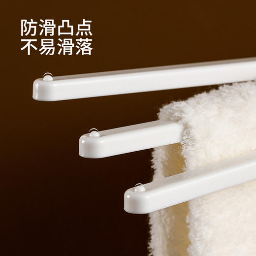 FaSoLa卫生间毛巾置物架免打孔墙上壁挂毛巾杆可旋转浴室收纳挂架 商品图3