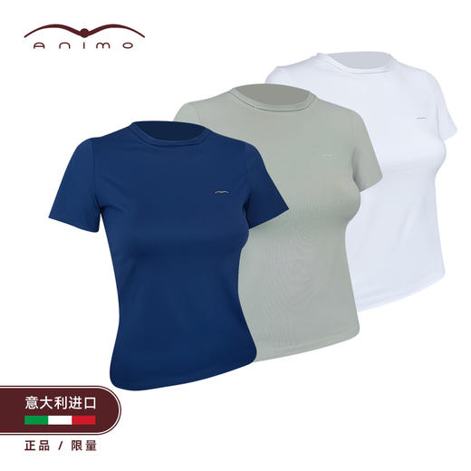 Animo意大利进口女款T恤运动短袖T恤马术体恤骑马薄款上衣 商品图3