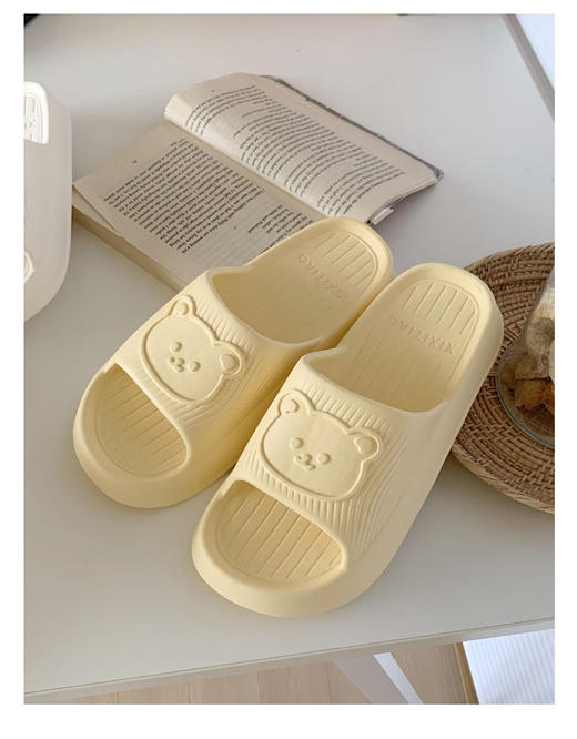 软萌可爱小熊拖鞋男女室内居家防滑踩屎感情侣夏季夏凉拖鞋TZ 商品图1