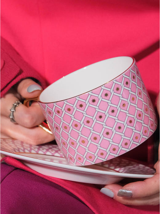 俄皇LOMONOSOV欧式下午茶杯子STAR系列高档精致骨瓷咖啡杯碟套装 商品图1