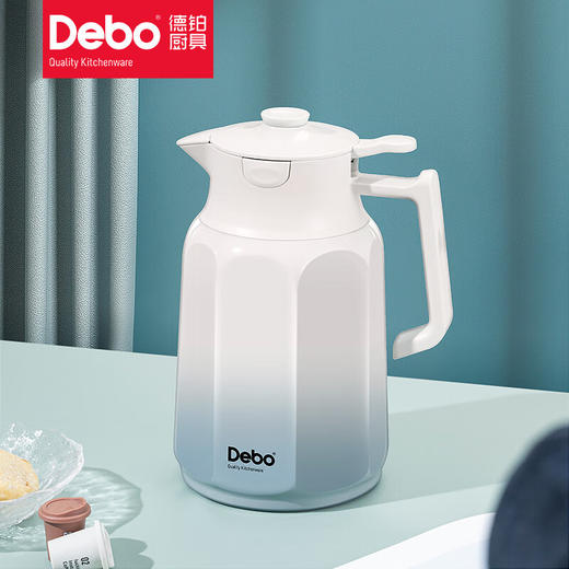 Debo海伦娜八角保温壶316不锈钢家用水壶 暮光蓝 1600ml 商品图3