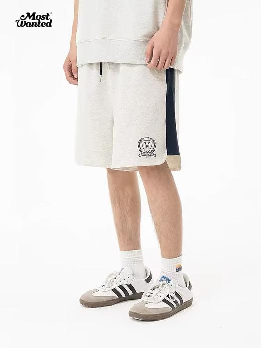 mostwantedlab彩虹/MWL-2312105/螺纹拼接复古校园刺绣短裤 商品图3