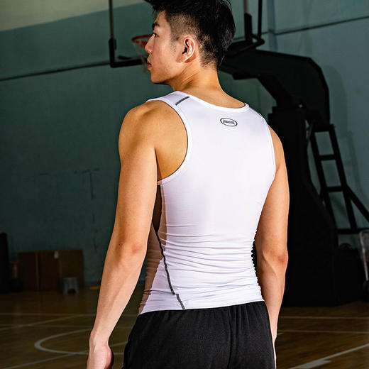 LUSHISI「坎肩背心」明线夏季训练服速干运动凉感紧身无袖t恤男女 商品图2