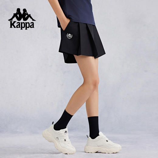 kappa卡帕背靠背夏季2024新款篮球短裤女百褶裙裤运动跑步三分裤K0E62DY02 商品图0