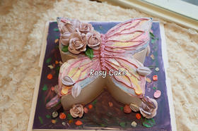 蝴蝶蛋糕裱花款