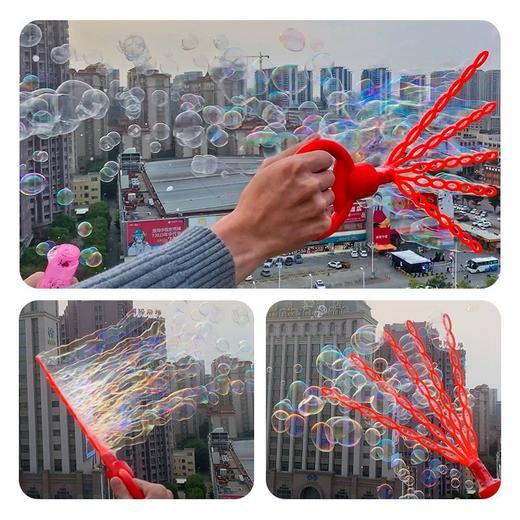 【舞出缤纷夏季】36孔五爪章鱼笑脸泡泡机 开口式设计 轻轻一按 超多泡泡 配套泡泡液 一包抵5瓶！畅玩夏季 商品图5