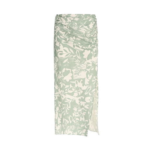 VIMAGE纬漫纪夏新款印花高腰包臀开叉修身半身裙V2106732 商品图6