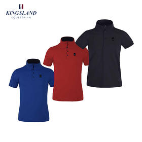 欧洲进口Kingsland夏季款儿童马术骑马短袖衬衫T恤男女同款