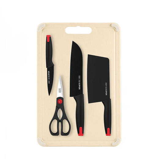 苏泊尔（SUPOR） 锋匠刀具五件套 切片刀多用刀多用剪刀水果刀砧板套装 TK21119V 商品图0