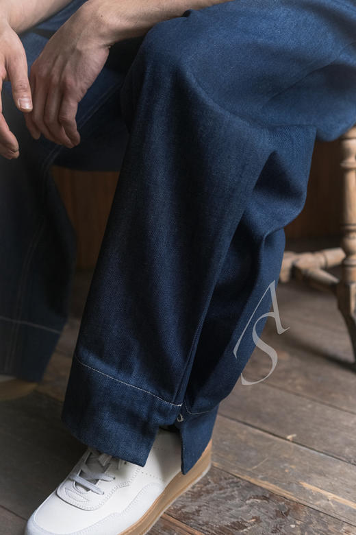 Toogood  男士靛蓝色BAKER阔腿牛仔裤 商品图4