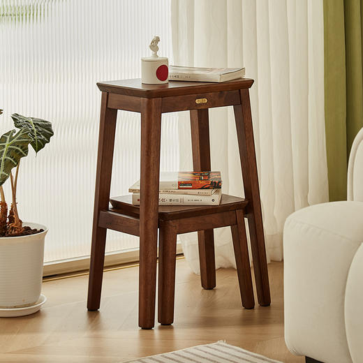 初心| 实木双层抽拉梯凳 商品图3