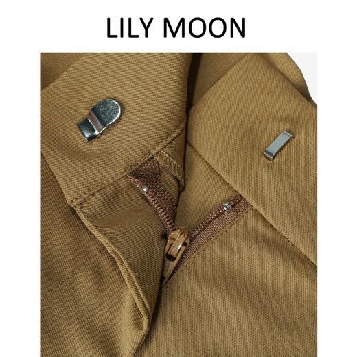 Lilymoon24春夏新款解构感休闲中裤休闲裤时尚百搭通勤显瘦五分裤 商品图3