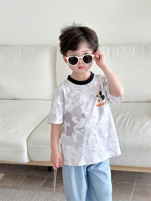 前方高能💰59.9到手2件 「三枪&Disney迪士尼短袖T恤」男宝女宝都好穿，天花板穿搭啊 ✔️100%棉，A类婴幼儿标准 ，软糯舒适透气 ✔️迪士尼IP联名，图案可爱童趣 ✔️男女宝同版型，6款 商品图3
