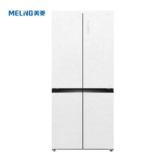 美菱家用（202812）507L十字对开门四门冰箱大容量超薄零嵌入式底部散热风冷无霜独立双系统防串味BCD-507WP9BTZ 盐湖白 商品图0