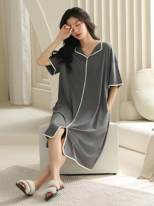 可真空、防凸点❗ 一件=两件✅【莫代尔裸感家居服】💤 自带胸垫，无感0束缚👍 凉感莫代尔，柔滑不闷热💦 居家/出门都🉑最 商品图10