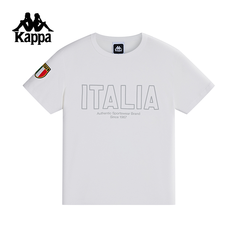 kappa卡帕背靠背夏季吸湿速干男短袖纯棉t恤2024新款运动上衣男士K0E52TD19