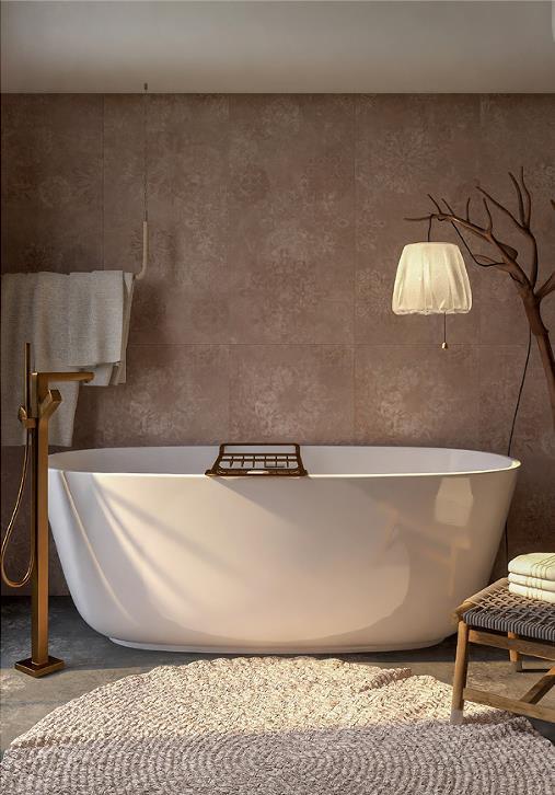 CHA-P61206HP 600*1200mm 哑面浅棕色皮面花砖 商品图2