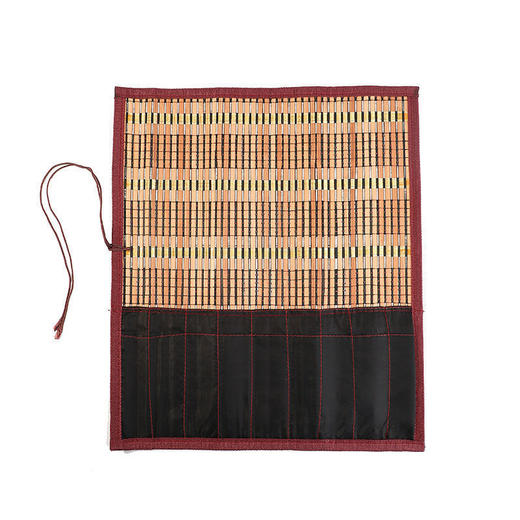 毛笔笔帘书法专用大中小号便携古风竹制收纳保护毛笔卷笔文房四宝 商品图7