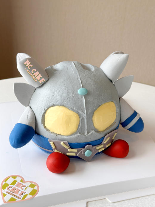 赛罗奥特曼蛋仔皮肤蛋糕【蓝色部分色素较重】 商品图1