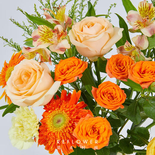 花点时间（Reflower）花束-橙心橙意 商品图3