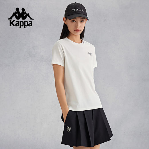 kappa卡帕背靠背2024新款短袖女凉感抗菌休闲t恤夏季运动上衣女士K0E62TD24 商品图2
