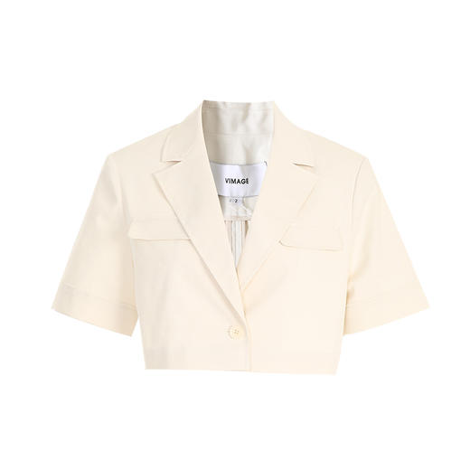 VIMAGE纬漫纪夏季新款气质通勤收腰短款露腰西装短外套V2103719 商品图6