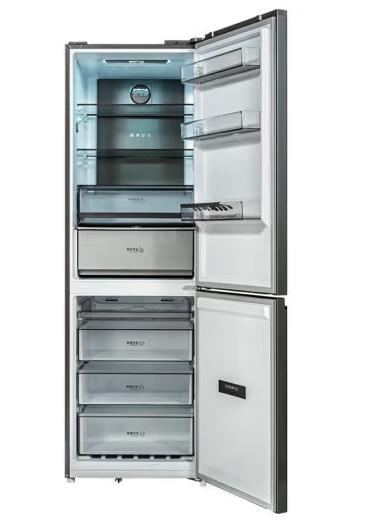 美菱 （202801）401升两门双门冰箱一级能效 变频风冷无霜 底部散热 超薄嵌入BCD-401WPBT墨玉锦 商品图2