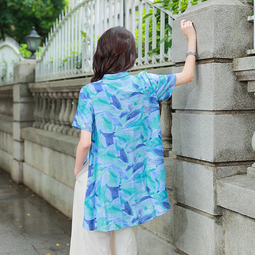 夏季衬衫 | 归遥层次感印花上衣 | 现货加急发 商品图3