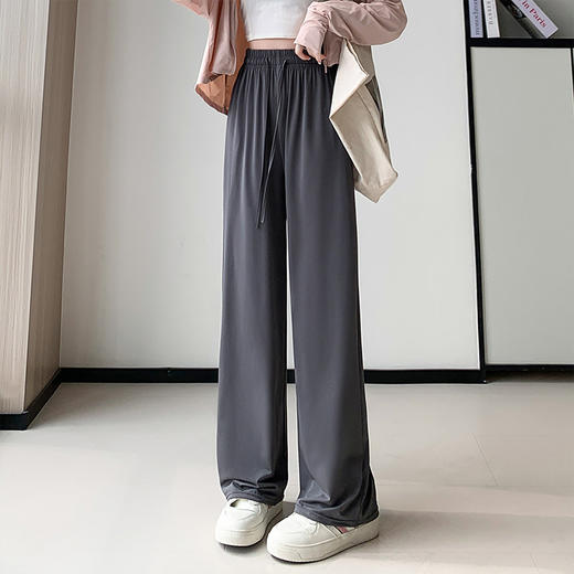 【“美炸”你的小众单品美颜裤】粉色防晒裤女夏季薄款高腰垂感宽松直筒休闲阔腿裤凉凉冰丝运动裤，轻松无束缚，感舒适的穿着体验。ry 商品图10