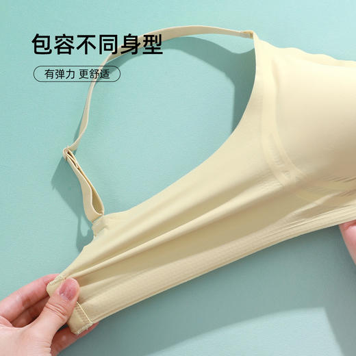 【商场同款】熳洁儿 自由无痕内衣棉感纱固定杯软支撑舒适裸感文胸ABC杯可穿23701552 商品图5