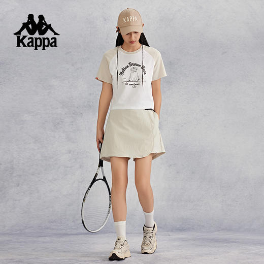 kappa卡帕背靠背运动短袖女t恤夏2024新款纯棉修身跑步上衣女款潮K0E62TD61 商品图4