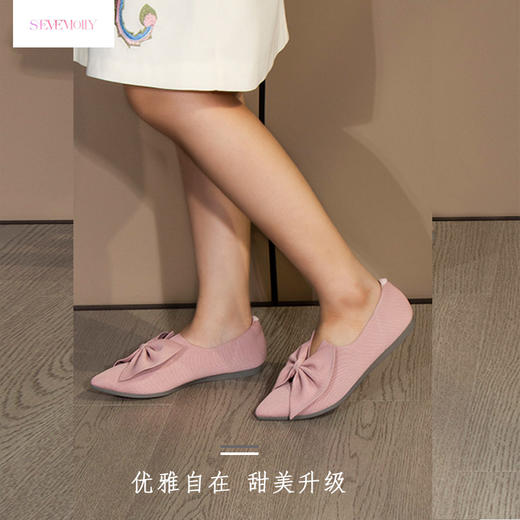 Seven Molly · 平底鞋尖头蝴蝶百搭波点单鞋少女感穿搭低跟鞋 商品图2