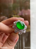 老坑玻璃种艳绿蛋面戒指【4020206】具体价格微信咨询 商品缩略图3