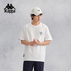 kappa卡帕背靠背复古纯棉短袖t恤男2024新款夏季运动休闲半袖男款K0E52TD65