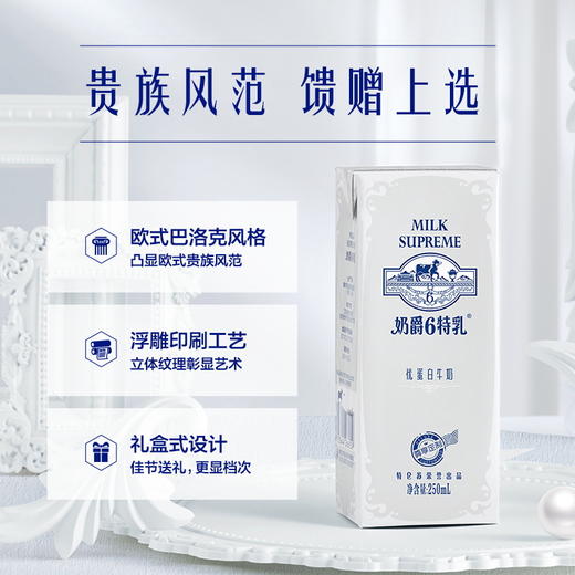 特仑苏奶爵6特乳牛奶 250ml*12盒/提 商品图3