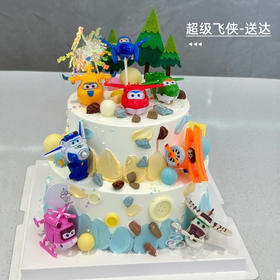 【超级飞侠-送达】儿童水果夹心双层蛋糕