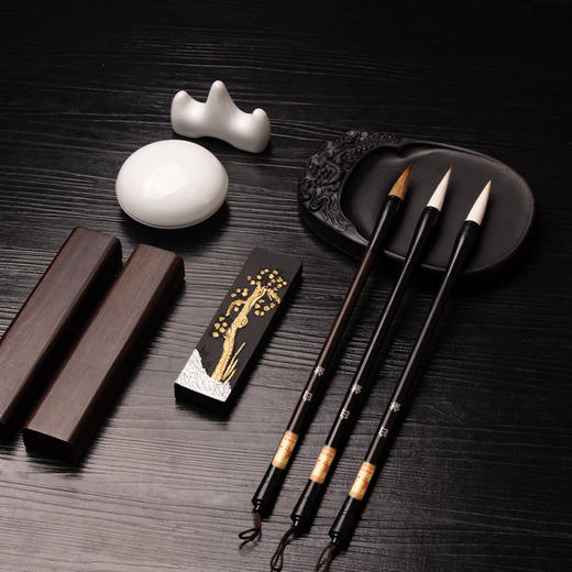 笔文房四宝全套毛笔初学者套装一整套礼盒印章砚台镇纸摆件 商品图3