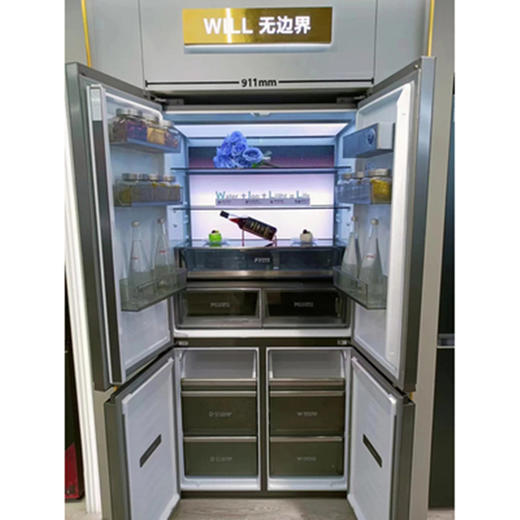 容声（Ronshen）（202679）WILL无边界系列605升十字对开四开门超薄嵌入式冰箱家用一级变频大容量底部散热BCD-605WKK1FPGZA 商品图1