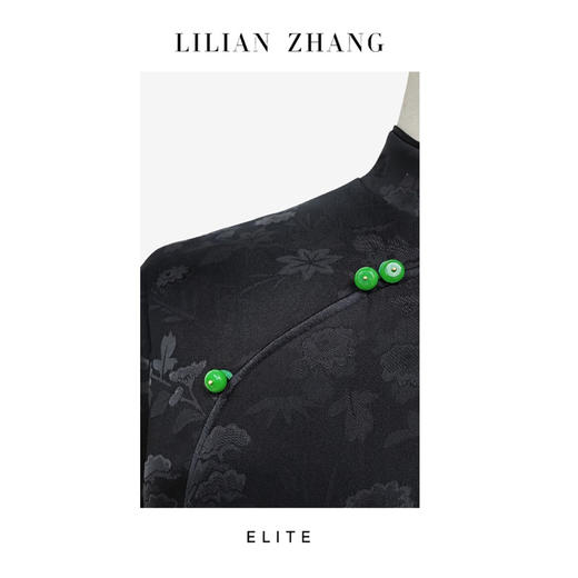 2401030  E系列—「东方意蕴」—“中式老钱”——提花新中式改良旗袍连衣裙 商品图2