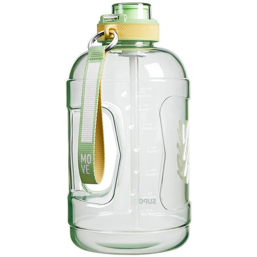 苏泊尔（SUPOR)水杯1.6L大容量吨桶吨健身运动男女吸管大肚顿顿桶杯子夏季水壶清透绿 KCP16LB20 商品图4