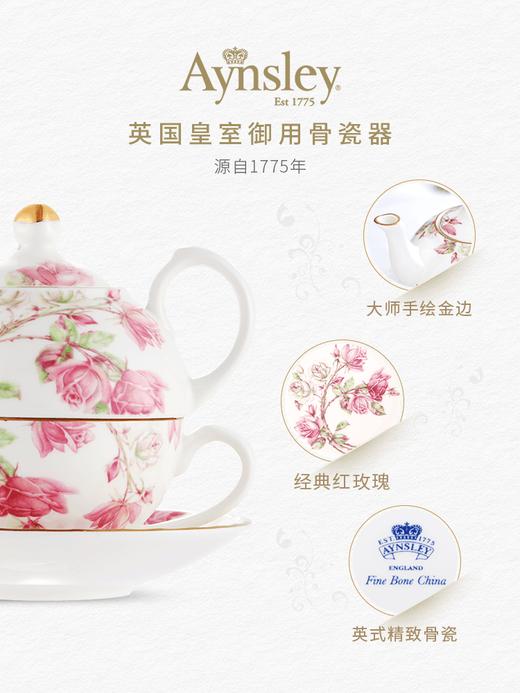 【清仓特惠6折】英国Aynsley安斯丽红蓝玫瑰骨瓷咖啡杯碟英式骨瓷子母壶杯碟家用 商品图3