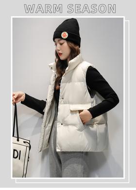 90%白鸭绒韩版宽松百搭羽绒马甲 211