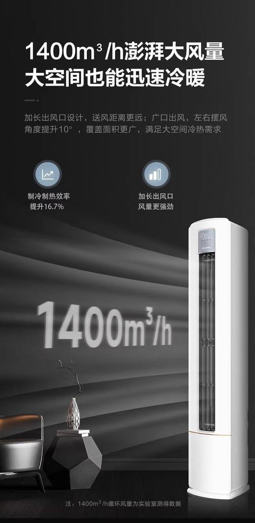海信一级能效变频大风量三匹柜机速冷热空调 KFR-72LW/S590-X1 商品图2